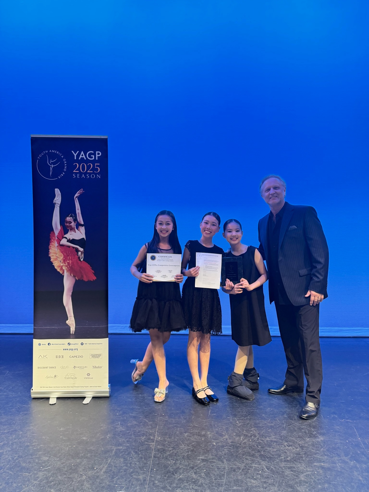 Students and teachers celebrating YAGP awards